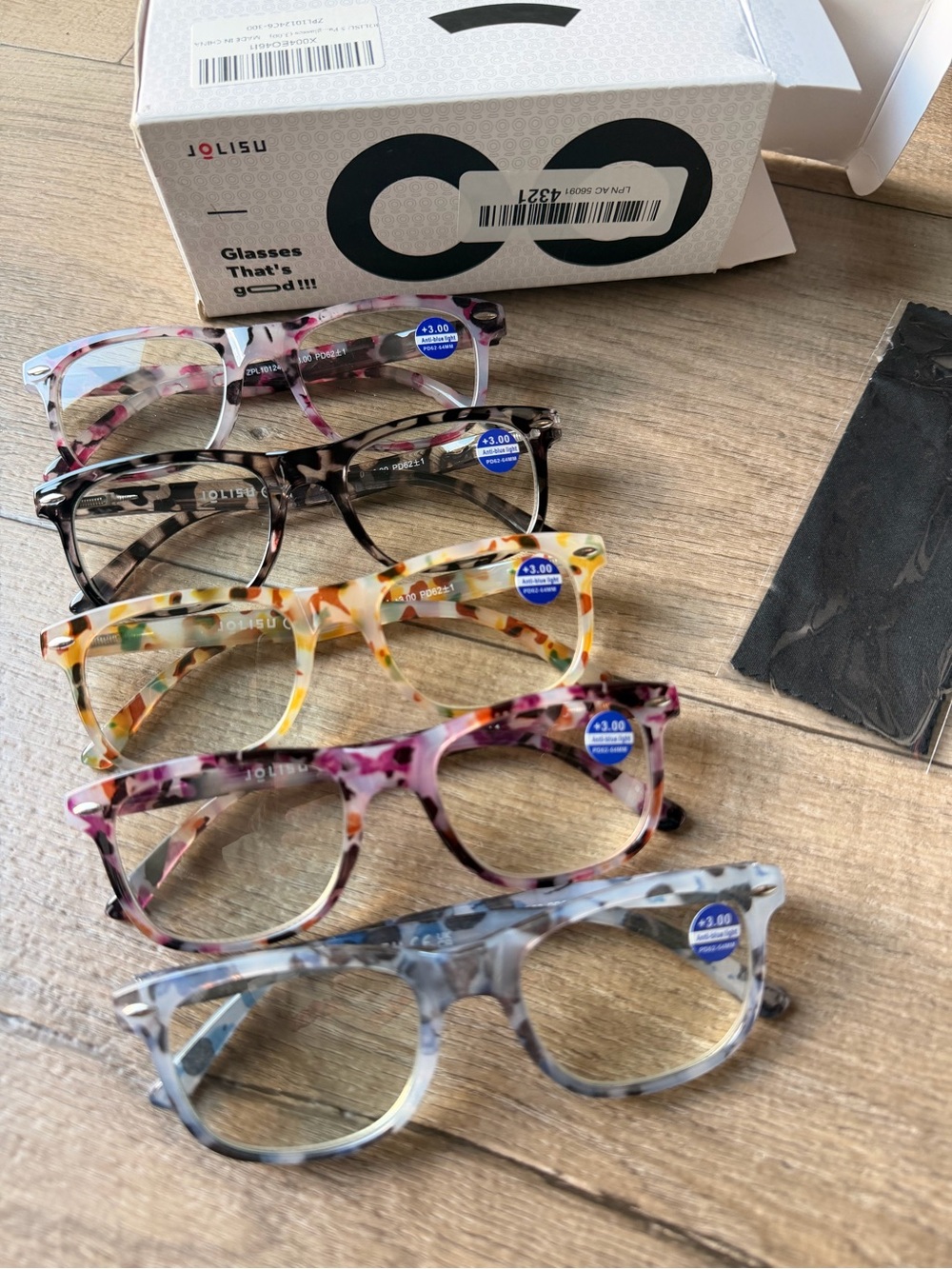 JOLISU Blue Light Reading Glasses +3.0